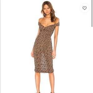 Tabitha Midi Dress in Tampa Leopard NWT